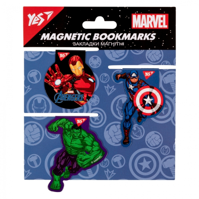 Закладки магнітні YES Marvel Avengers 707733, 3шт
