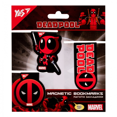 Закладки магнитные YES Marvel Deadpool 707736, 3шт