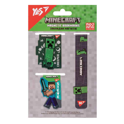Закладки магнітні Yes Minecraft.Boom 708345, 3 шт