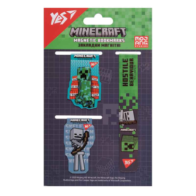 Закладки магнітні Yes Minecraft 708347, 3 шт