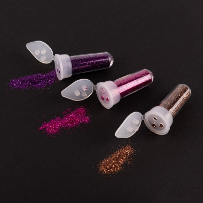 Клей-ручка Santi c набором глиттера, 742960 фиолетовый, розовый, бронза