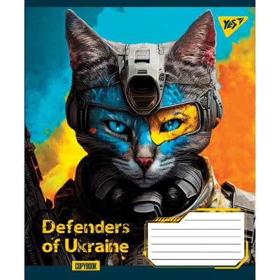 Зошит шкільний YES Defenders of Ukraine 766469, 60 аркушів, клітинка