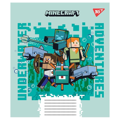 Тетрадь школьная Yes Minecraft 766527, 12 листов клетка