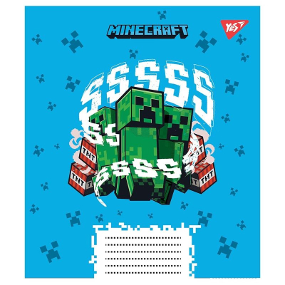 Тетрадь школьная Yes Minecraft 766527, 12 листов клетка