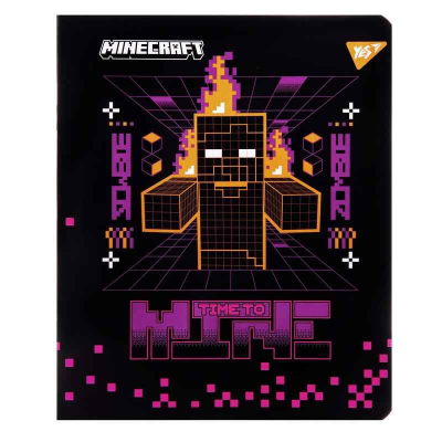 Тетрадь школьная YES Minecraft Black 767521, 18 лист. клетка