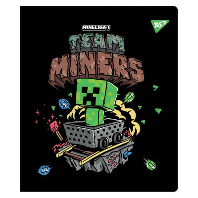 Тетрадь школьная YES Minecraft Team 767533, 18 лист. линия