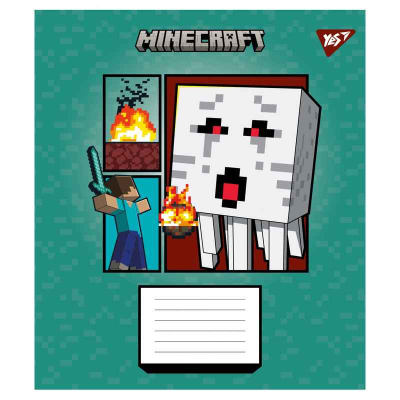 Тетрадь школьная Yes Minecraft Arrows 767572, 12 листов косая линия