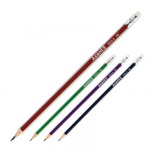 Олівець графітний Axent 9003-A, з гумкою, НВ