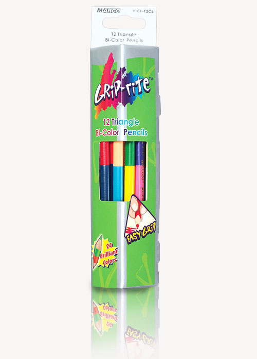 Карандаши цветные MARCO Grip-rite 9101-12СВ 12 карандашей 24 цвета