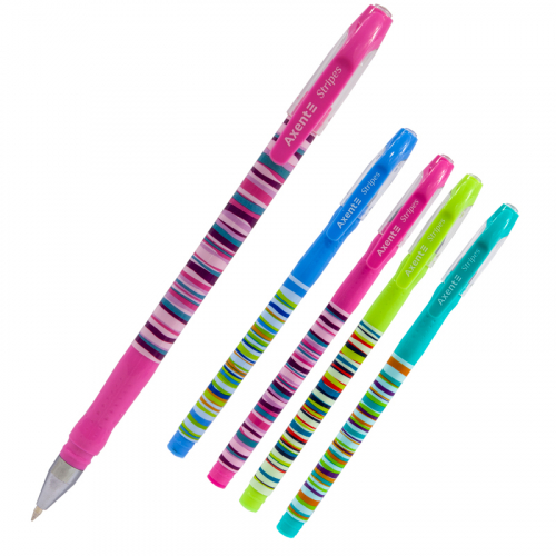 Ручка шариковая Axent Stripes AB1049-10-A, синяя