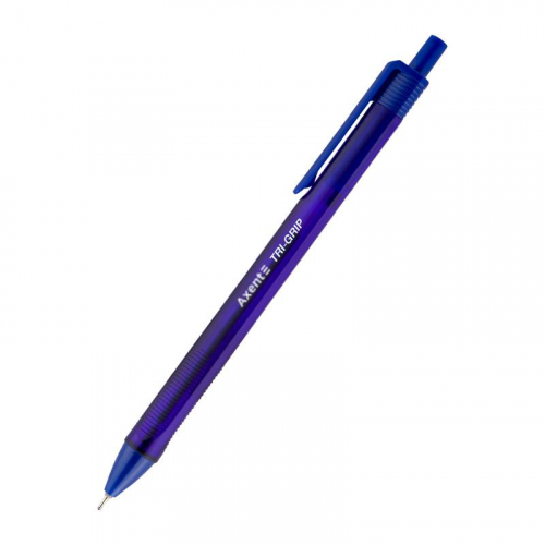 Ручка масляна автом. Axent Tri- Grip AB1081-02-A, синя