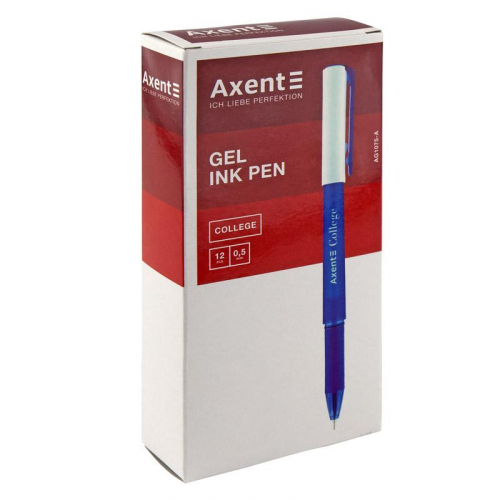 Ручка гелевая Axent College AG1075-02-A, синяя