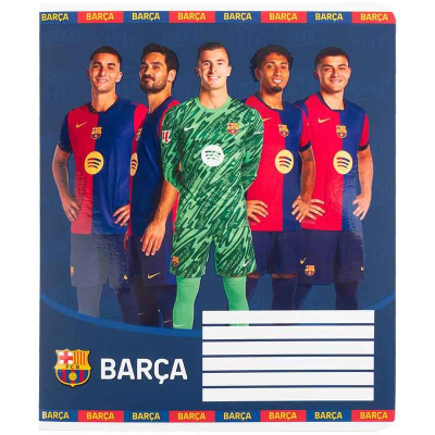 Зошит шкільний Kite FC Barcelona BC25-232, 12 аркушів, клітинка