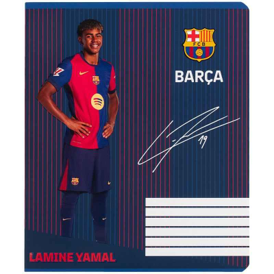 Тетрадь школьная Kite FC Barcelona BC25-236, 18 листов, клетка