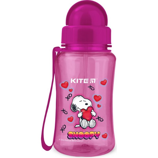 Пляшечка для води з трубочкою Kite Snoopy sn21-399-2, 350 мл