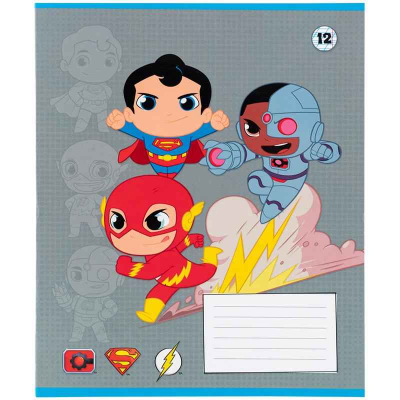 Зошит шкільний Kite DC Comics DC25-235, 12 аркушів, коса лінія