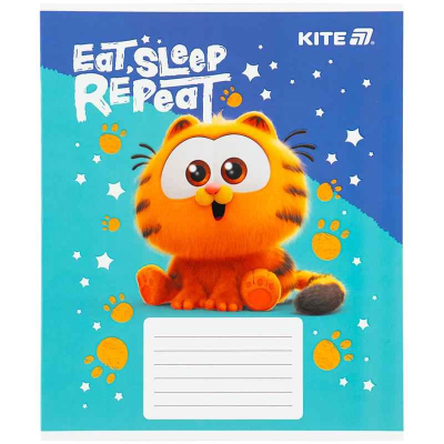 Зошит шкільний Kite Garfield GF25-235, 12 аркушів, коса лінія
