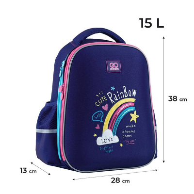 Рюкзак GoPack Education напівкаркасний GO24-165M-1 Cute Rainbow