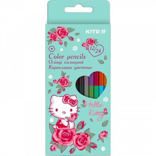 Олівці кольорові двосторонні Kite Hello Kitty HK20-054, 12 шт.