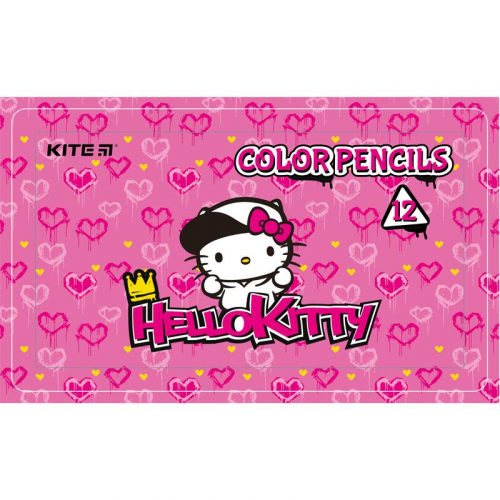 Олівці кольорові тригранні Kite Hello Kitty HK21-058 12 шт.