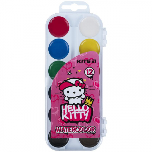Фарби акварельні Kite Hello Kitty HK21-061, 12 кольорів