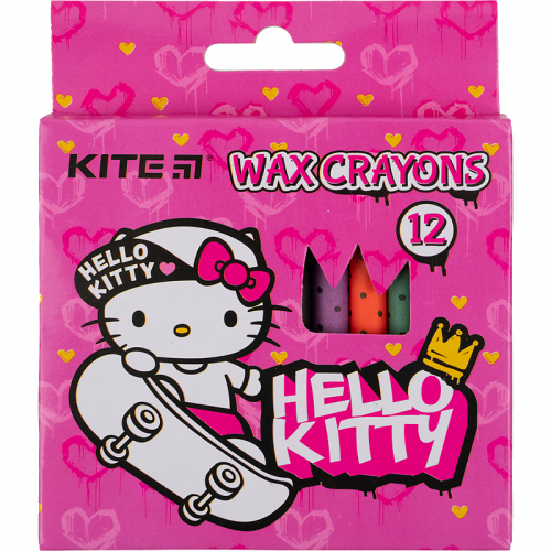 Крейда воскова Kite Hello Kitty HK21-070, 12 кольорів