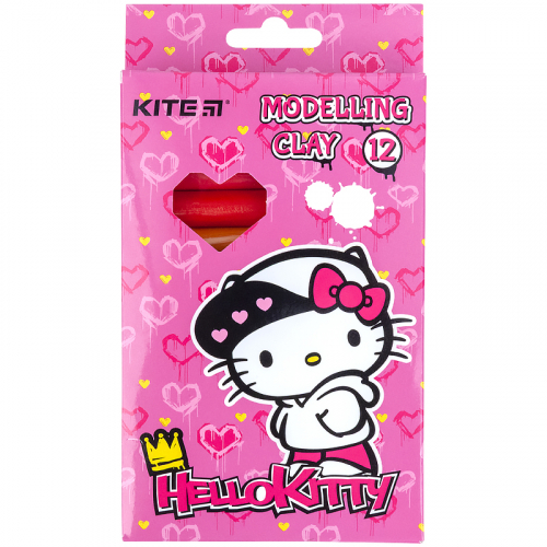 Пластилін восковий Kite Hello Kitty HK21-086 12 кольорів, 200 г
