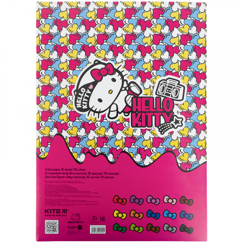 Папір кольоровий двосторонній Kite Hello Kitty HK21-250