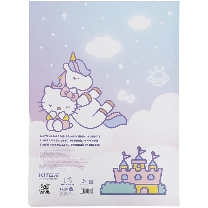 Картон білий Kite Hello Kitty HK21-254, А4, 10 аркушів, папка