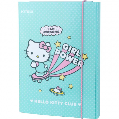 Папка для зошитів на гумці Kite Hello Kitty HK22-210, картон