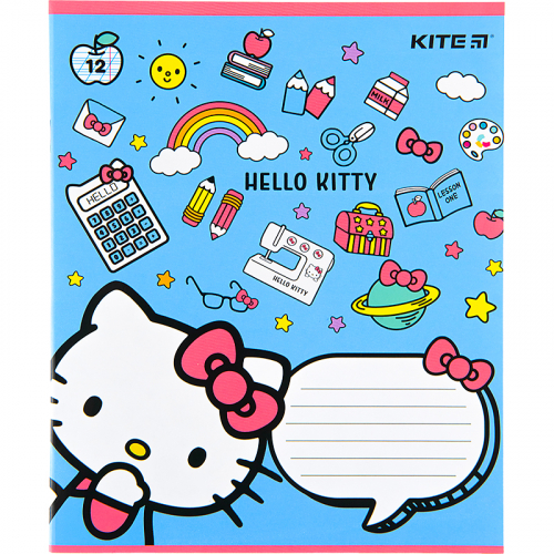 Зошит шкільний Kite Hello Kitty HK22-235, 12 аркушів, коса лінія