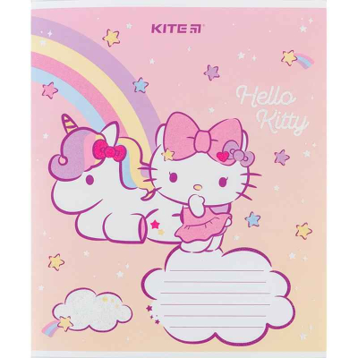Тетрадь школьная Kite Hello Kitty HK24-235-1, 12 листов, в косую линию