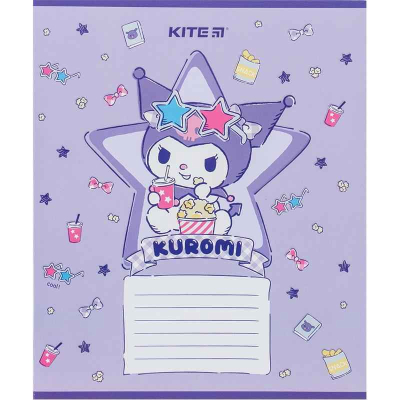 Зошит шкільний Kite Kuromi HK24-235-2, 12 аркушів, коса лінія