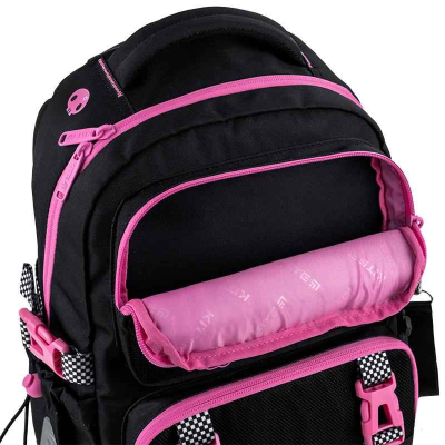 Відкрита передня кишеня рюкзака Kite HK25-1022M з рожевими елементами та стильним дизайном, зручний доступ до речей