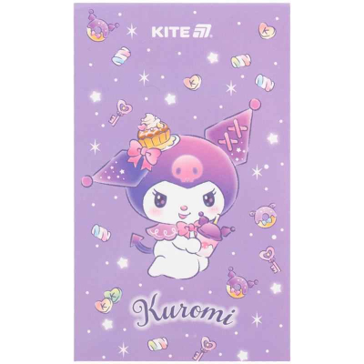 Блокнот-планшет Kite Kuromi HK25-195, A6, 50 аркушів, нелінований