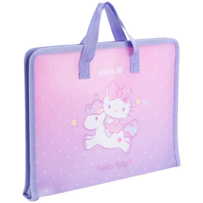 Папка-портфель на молнии Kite Hello Kitty HK25-202-1, 1 отделение, A4
