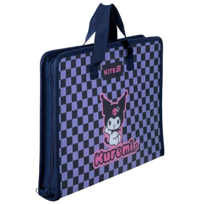Папка-портфель на молнии Kite Kuromi HK25-202-2, 1 отделение, A4