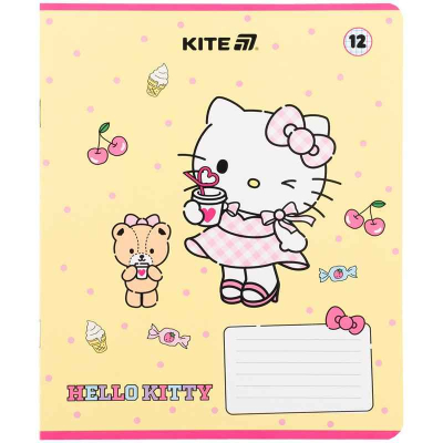 Зошит шкільний Kite Hello Kitty HK25-232-1, 12 аркушів, клітинка
