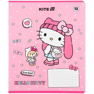 Зошит шкільний Kite Hello Kitty HK25-232-1, 12 аркушів, клітинка