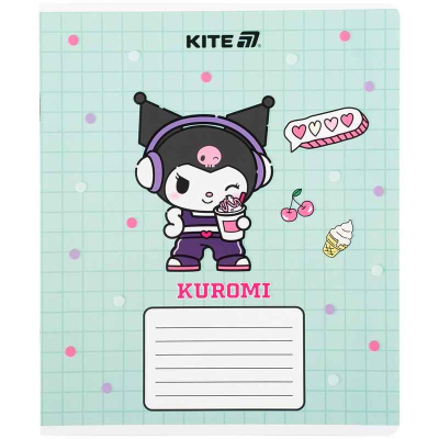 Тетрадь школьная Kite Kuromi HK25-232-4, 12 листов, клетка