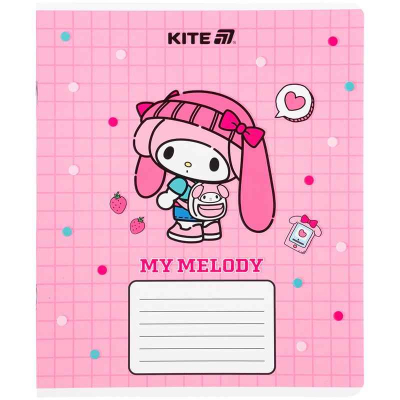 Тетрадь школьная Kite Kuromi HK25-232-4, 12 листов, клетка