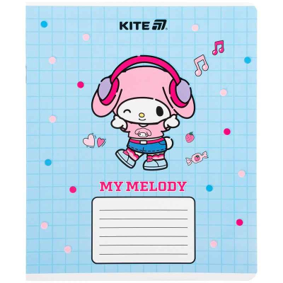 Тетрадь школьная Kite Kuromi HK25-232-4, 12 листов, клетка