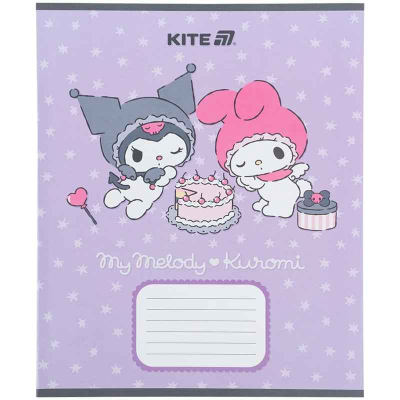 Зошит шкільний Kite Kuromi HK25-235-2, 12 аркушів, коса лінія