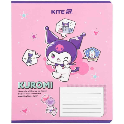 Зошит шкільний Kite Kuromi HK25-236-1, 18 аркушів, клітинка