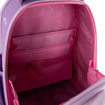 Внутрішній простір рюкзака Kite HK25-555S, кілька відсіків для підручників, зошитів і аксесуарів