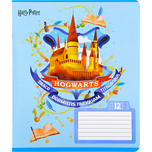 Тетрадь школьная Kite Harry Potter HP22-232, 12 листов, клетка