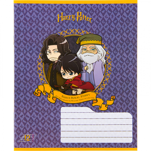 Тетрадь школьная Kite Harry Potter HP22-235, 12 листов, в косую линию