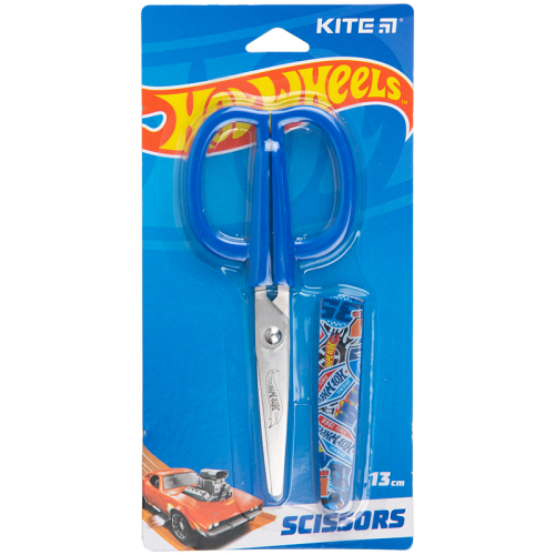 Ножницы в футляре Kite Hot Wheels HW23-124, 13 см