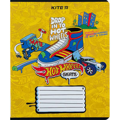 Тетрадь школьная Kite Hot Wheels HW24-236, 18 листов, клетка