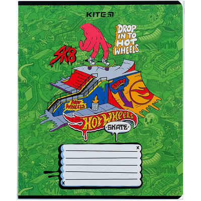 Тетрадь школьная Kite Hot Wheels HW24-236, 18 листов, клетка